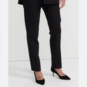 Theory NWT Treeca Fl black traceable wool women’s pants slacks size 6